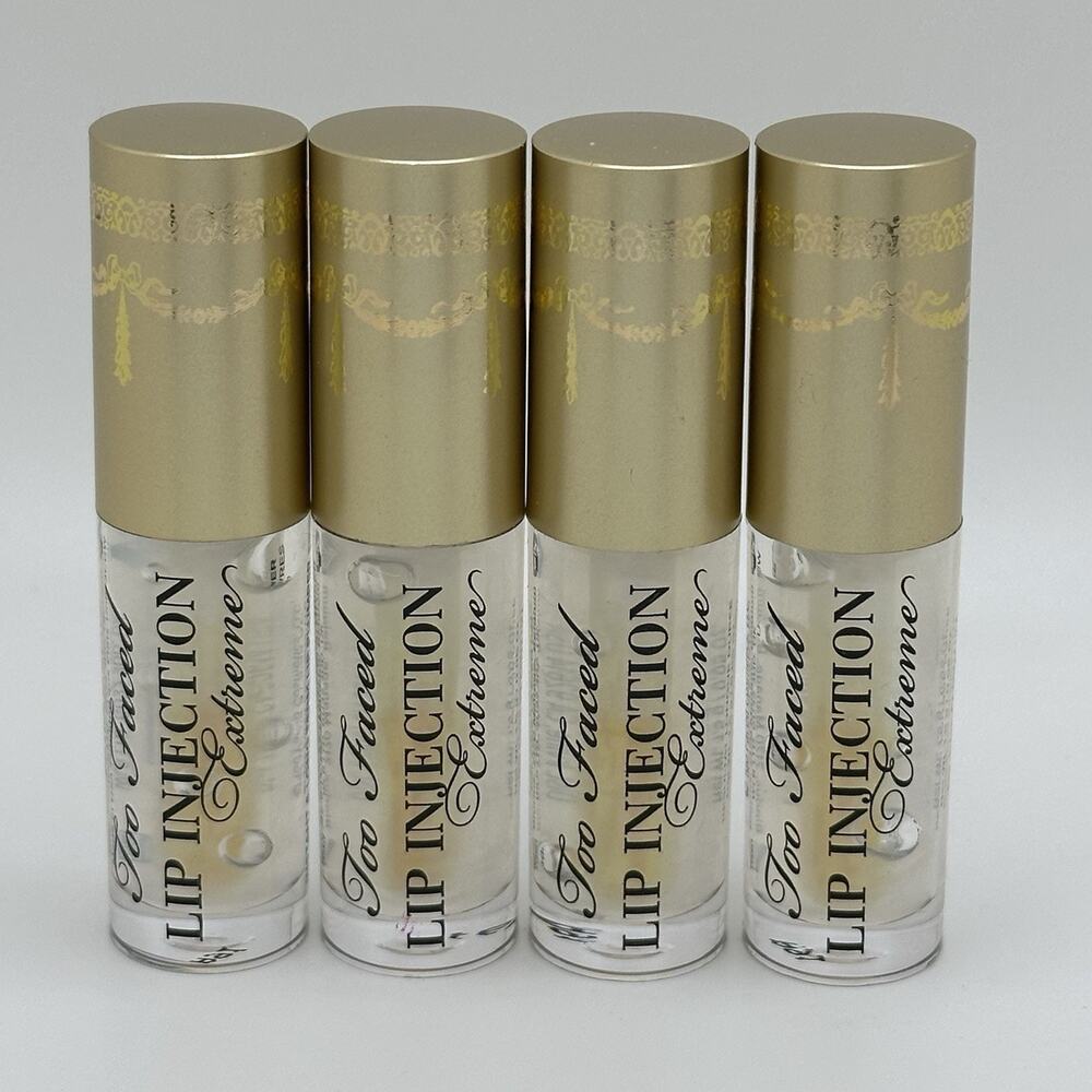 Too Faced: Lip Injection Extreme, Lip Plumper Gloss - 0.05 oz, Pack of Four (4)